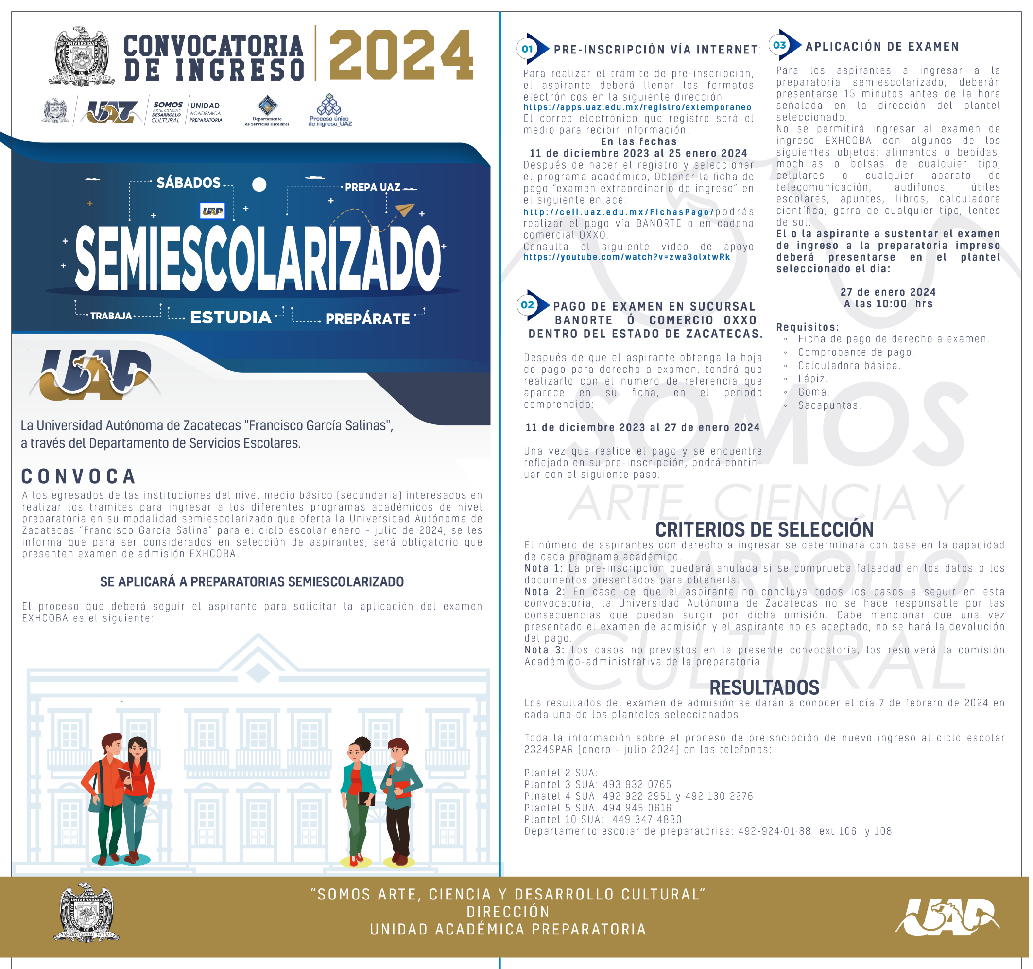 Convocatoria Nuevo Ingreso Semiescolarizado Ene-Jun 2024 | Unidad ...